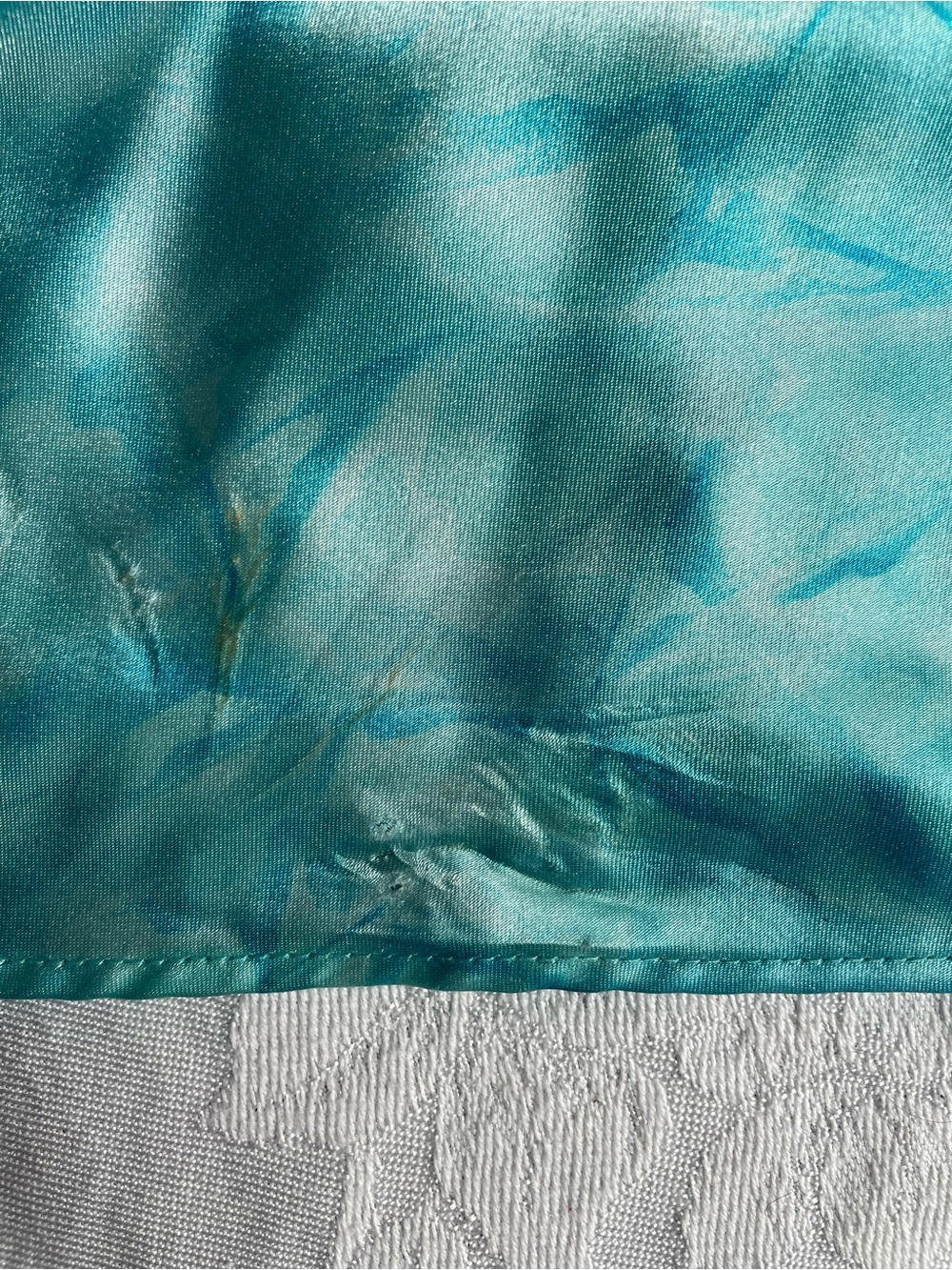 Valerie Stevens Cami Top Medium Turquoise Tie Dye Lace Trim Mermaidcore Fairy - Picture 8 of 8